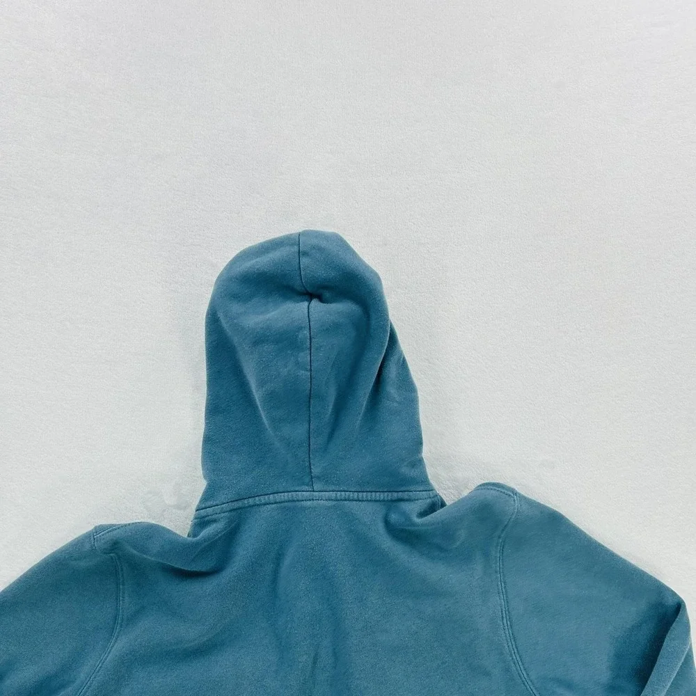 The North Face Hoodie Mens Large Blue Never Stop Exploring Pullover Fleece Logo